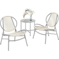 balkonmoebel 3er set aus pe-polyrattan mit tisch 2 stuehlen gartenmoebel-set outdoor fuer terrasse garten balkon taubengrau feliks kollektion ggf021gz01