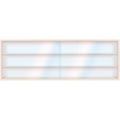 alsino v-1003a vitrine spur ho n regal h0 100 cm mit nuten