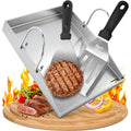 edelstahl plancha grillplatte 40x30cm 4mm massiv plancha mit grillzubehoer grillspachteln set fuer gasgrill und holzkohlegrill