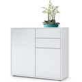 vladon sideboard ben made in germany kommode mit 2 tueren und 2 schubladen weiss mattweiss matt 79 x 74 x 36 cm