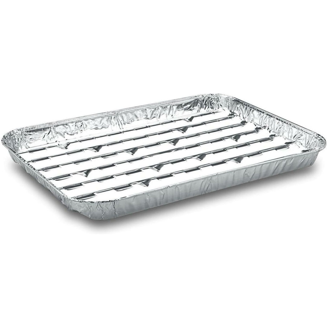 100x alu-grillschale eckig 344224 cm rauchschlitzen grossmenge catering gastronomie