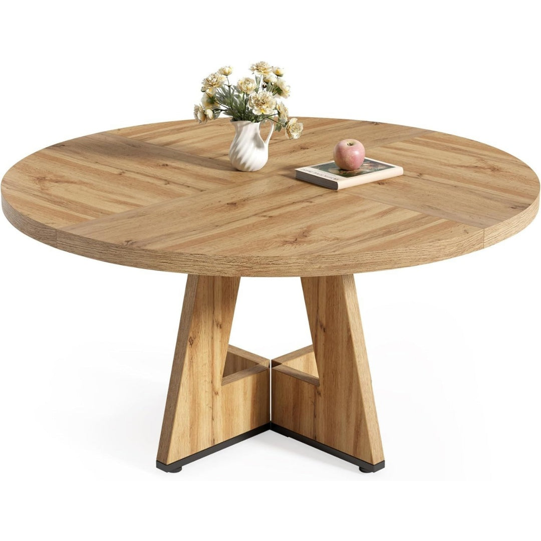 little tree runder esstisch fuer 46 personen 1199 cm esszimmertisch mit holzsockel moderne esstische runde kuechentische fuer esszimmer kueche wohnzimmer nur tisch